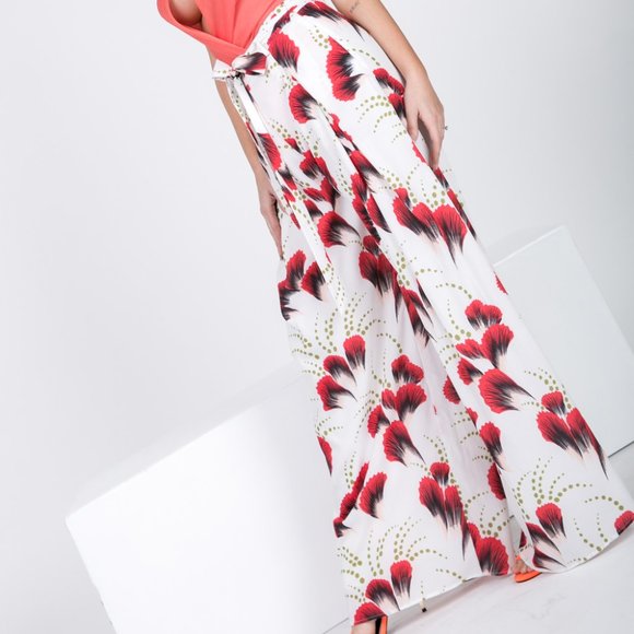 Wide-Leg Floral Print Pants SMALL - Picture 5 of 7